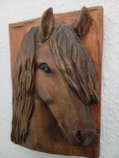 Holzrelief Pferdekopf