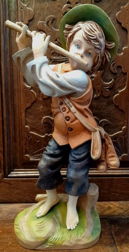 Holzfigur flötenspieler - holzfigur, „flötenspieler“