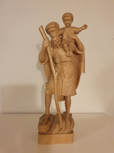 Holzstatue christophorus 62 - holzstatue, christophorus,
