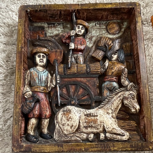 Holzrelief wandbild - holzrelief,