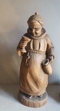 Holzfigur  -Mönch mit Gravur