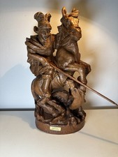 Holzfigur Reiter auf Pferd