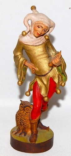 Holzfigur till eulenspiegel - till,