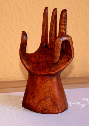 Hand skulptur holz dekohand - hand,