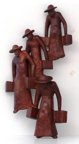 Schönes relief aus holz - schönes,