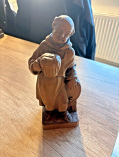 Echte Holzfigur – Mönch mit