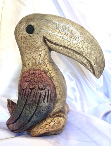 Tukan massivholz skulptur - tukan,