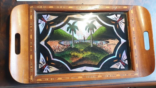 Vintage schmetterlingstablett - vintage,