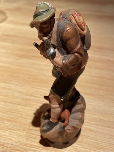 Holzfigur jäger mit - jäger, hund