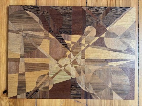 Midcentury holzintarsie 1970 - midcentury,