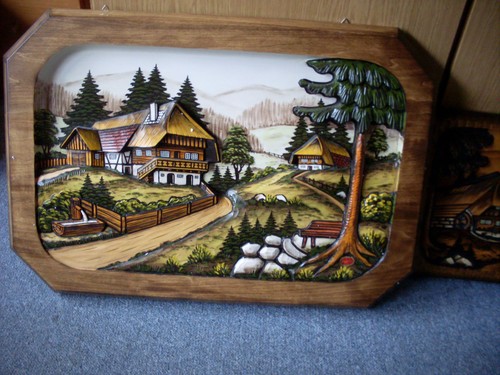 Farbige holzreliebilder - farbige, holzreliebilder-