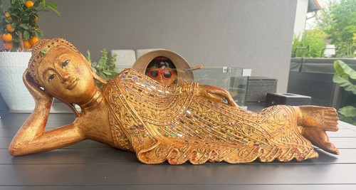 Liegender buddha goldene - liegender, buddha,