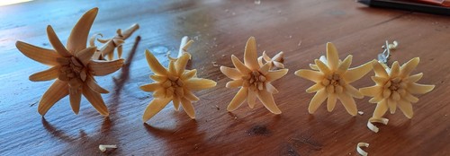 Edelweiss aus holz 5 - edelweiss, stück