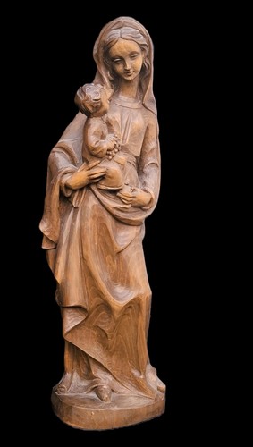 Holzfigur madonna mit - madonna, kind