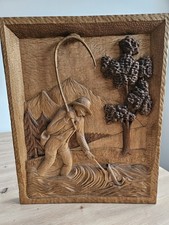 Angler Handgeschnitzt