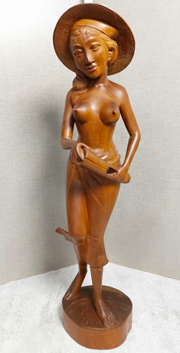 Holzfigur handarbeit frau - handarbeit,,