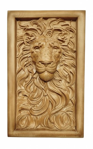 Wandbild holz relief löwe - relief,