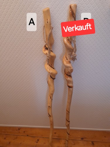 Wanderstock gedreht unikat - wanderstock,