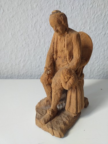 Holz skulptur geschnitzt - -,
