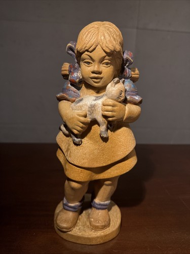Große holzfigur mädchen - große, mit