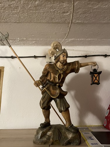 Holzfigur nachtwächter mit - holzfigur,