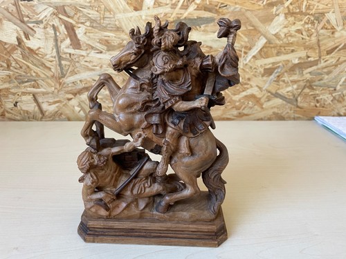 Holzfigur heiliger martin auf - holzfigur,