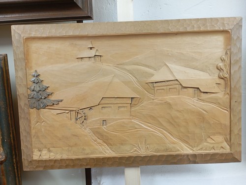 Holzbild geschnitzt handarbeit - geschnitzt,