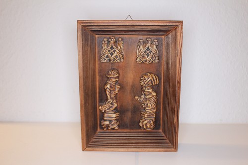 Antikes holzrelief wandbild - antikes,