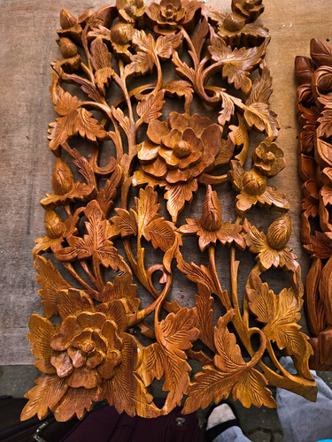 Handgeschnitztes holzrelief - handgeschnitztes,