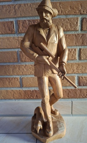 Holzschnitzfigur jäger 45cn - ,